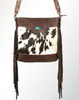 American Darling Large Crossbody Hand Tooled Hair On Genuine Leather Women Bag Western Handbag Purse