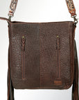 American Darling Large Crossbody Hand Tooled Hair On Genuine Leather Women Bag Western Handbag Purse