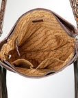 American Darling Large Crossbody Hand Tooled Hair On Genuine Leather Women Bag Western Handbag Purse