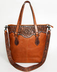 American Darling ADBGZ259 Tote Hand Tooled Genuine Leather Women Bag Western Handbag Purse