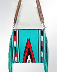 ADBGZ260D1 American Darling Saddle Blanket Hair On Genuine Leather Women Bag Western Handbag Purse