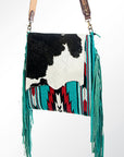 ADBGZ260D1 American Darling Saddle Blanket Hair On Genuine Leather Women Bag Western Handbag Purse