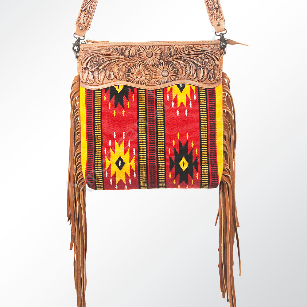 American Darling ADBGZ268 Signature Crossbody Hand Tooled Saddle Blanket Genuine Leather Women Bag Western Handbag Purse