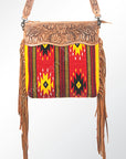 American Darling ADBGZ268 Signature Crossbody Hand Tooled Saddle Blanket Genuine Leather Women Bag Western Handbag Purse