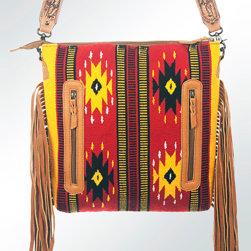 American Darling ADBGZ268 Signature Crossbody Hand Tooled Saddle Blanket Genuine Leather Women Bag Western Handbag Purse