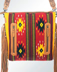 American Darling ADBGZ268 Signature Crossbody Hand Tooled Saddle Blanket Genuine Leather Women Bag Western Handbag Purse