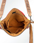 American Darling ADBGZ268 Signature Crossbody Hand Tooled Saddle Blanket Genuine Leather Women Bag Western Handbag Purse