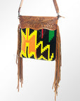 American Darling ADBGZ269 Signature Crossbody Hand Tooled Saddle Blanket Genuine Leather Women Bag Western Handbag Purse