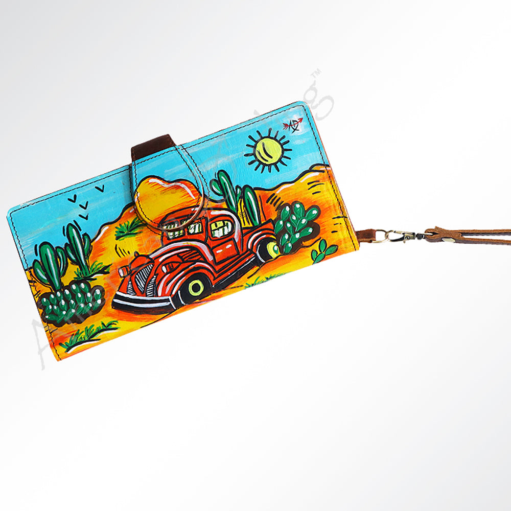 American Darling Wristlet Genuine Leather Women Bag Western Handbag Purse