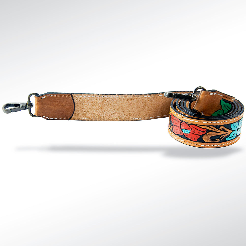 American Darling ADSTF132 Hand Tooled Genuine Leather Crossbody Handle Strap For Bags