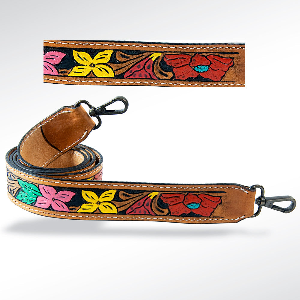 American Darling ADSTF132 Hand Tooled Genuine Leather Crossbody Handle Strap For Bags
