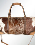 American Darling ADBGI123B Duffel Hair On Genuine Leather Women Bag Western Handbag Purse