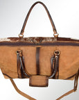 American Darling ADBGI123B Duffel Hair On Genuine Leather Women Bag Western Handbag Purse