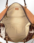 American Darling ADBGI123B Duffel Hair On Genuine Leather Women Bag Western Handbag Purse