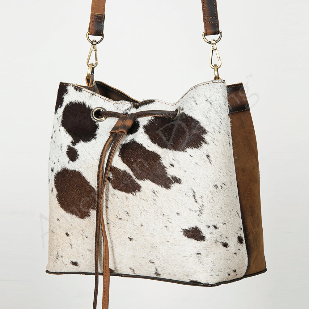 American Darling ADBGI140B Bucket Hair-On Genuine Leather Women Bag Western Handbag Purse