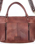 American Darling Tote Hand Tooled Hair On Genuine Leather Women Bag Western Handbag Purse