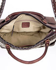 American Darling Tote Hand Tooled Hair On Genuine Leather Women Bag Western Handbag Purse