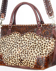 American Darling Tote Hand Tooled Hair On Genuine Leather Women Bag Western Handbag Purse