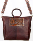 American Darling Tote Hand Tooled Hair On Genuine Leather Women Bag Western Handbag Purse