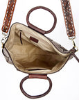 American Darling Tote Hand Tooled Hair On Genuine Leather Women Bag Western Handbag Purse