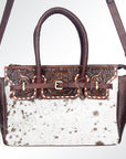 American Darling Tote Hand Tooled Hair On Genuine Leather Women Bag Western Handbag Purse