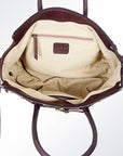 American Darling Tote Hand Tooled Hair On Genuine Leather Women Bag Western Handbag Purse