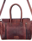 American Darling Tote Hand Tooled Hair On Genuine Leather Women Bag Western Handbag Purse