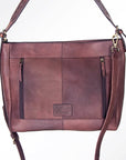 American Darling ADBGI152 Tote Hand Tooled Hair-On Genuine Leather Women Bag Western Handbag Purse