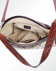 American Darling ADBGI152 Tote Hand Tooled Hair-On Genuine Leather Women Bag Western Handbag Purse