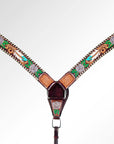 AMERICAN DARLING Western Horse Headstall Breast Collar Set American Leather