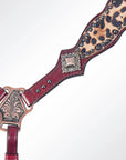 AMERICAN DARLING Western Horse One Ear Headstall Breast Collar Set Leather
