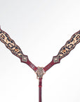 AMERICAN DARLING Western Horse One Ear Headstall Breast Collar Set Leather