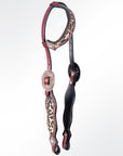 AMERICAN DARLING Western Horse One Ear Headstall Breast Collar Set Leather