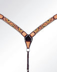 AMERICAN DARLING Western Horse Headstall Breast Collar Set American Leather
