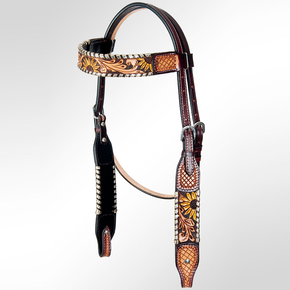 AMERICAN DARLING Western Horse Headstall Breast Collar Set American Leather