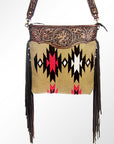 American Darling ADBGA119 Large Crossbody Hand Tooled Saddle Blanket Genuine Leather Women Bag Western Handbag Purse
