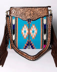 American Darling ADBGA120 Large Crossbody Hand Tooled Saddle Blanket Genuine Leather Women Bag Western Handbag Purse