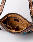 American Darling ADBGA120 Large Crossbody Hand Tooled Saddle Blanket Genuine Leather Women Bag Western Handbag Purse