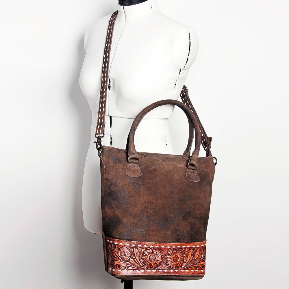 American Darling ADBGZ276 Tote Hand Tooled Genuine Leather Women Bag Western Handbag Purse