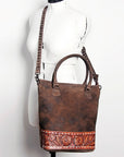 American Darling ADBGZ276 Tote Hand Tooled Genuine Leather Women Bag Western Handbag Purse