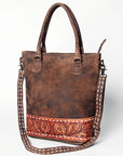 American Darling ADBGZ276 Tote Hand Tooled Genuine Leather Women Bag Western Handbag Purse