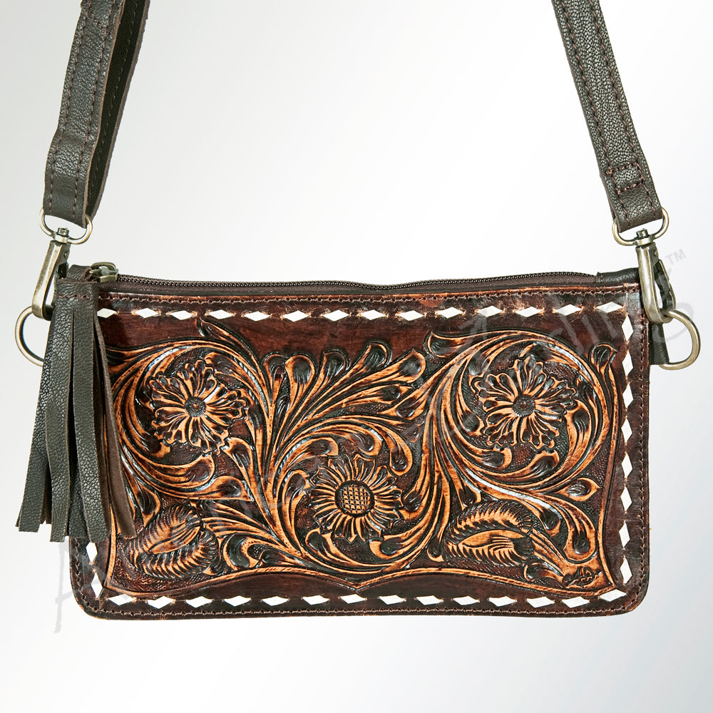 American Darling ADBGZ277 Cross Body Hand Tooled Genuine Leather Women Bag Western Handbag Purse