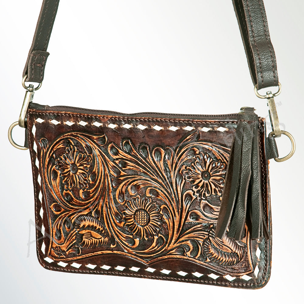 American Darling ADBGZ277 Cross Body Hand Tooled Genuine Leather Women Bag Western Handbag Purse