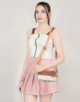 American Darling ADBGZ283 Wristlet Hand Tooled Hair On Genuine Leather Women Bag Western Handbag Purse