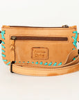 American Darling ADBGZ283 Wristlet Hand Tooled Hair On Genuine Leather Women Bag Western Handbag Purse