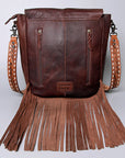 American Darling Cross Body Hand Tooled Hair On Genuine Leather Women Bag Western Handbag Purse