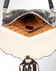 American Darling ADBGZ293 Wallet Hand Tooled Hair-On Genuine Leather Women Bag Western Handbag Purse