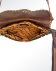 American Darling ADBG578 Crossbody Hair-On Saddle Blanket Genuine Leather Women Bag Western Handbag Purse