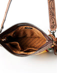 American Darling ADBG496A Clutch Hand Tooled Saddle Blanket Genuine Leather Women Bag Western Handbag Purse