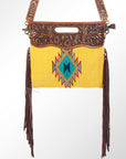 American Darling ADBG496A Clutch Hand Tooled Saddle Blanket Genuine Leather Women Bag Western Handbag Purse